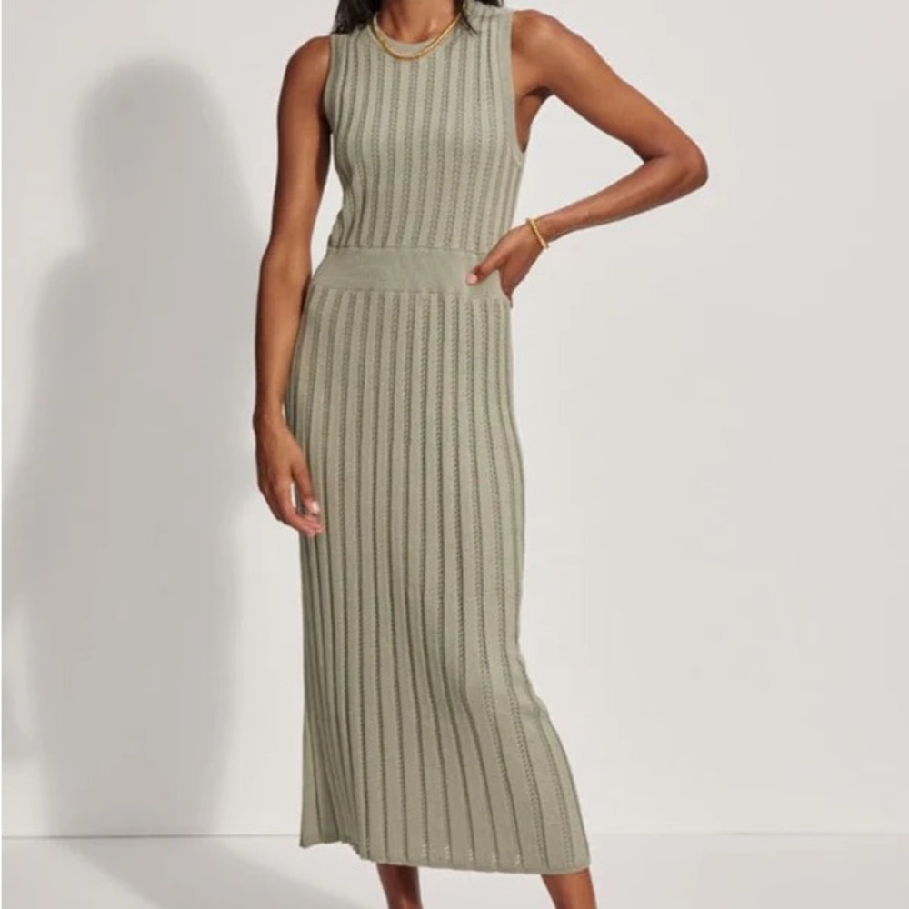 Varley Florian Knit Dress in Seagrass (X Small)